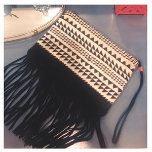 Tribal Fringe Wristlet